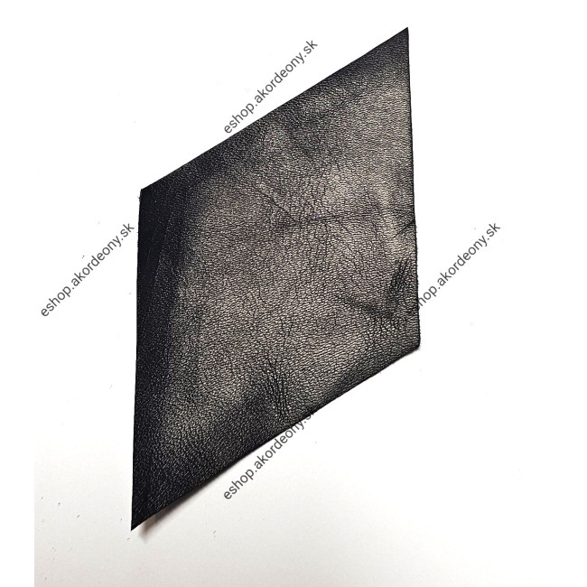 Rožky kožené na mech, farba: metalická čierna, rozmer 70 x 120 mm